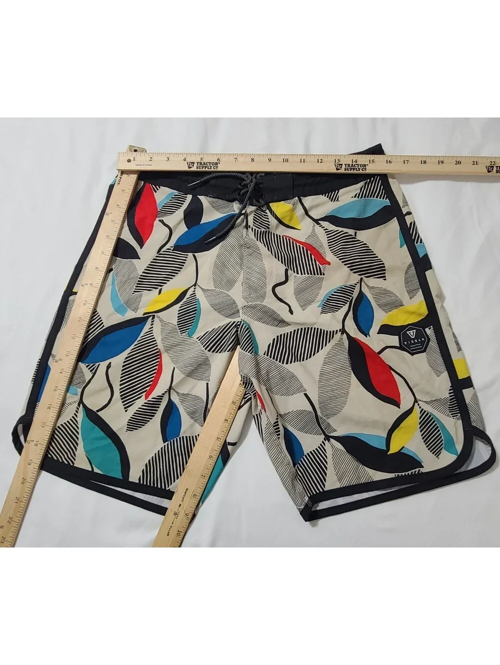 Vissla Board Shorts Mens Sz 32 Medium White 9